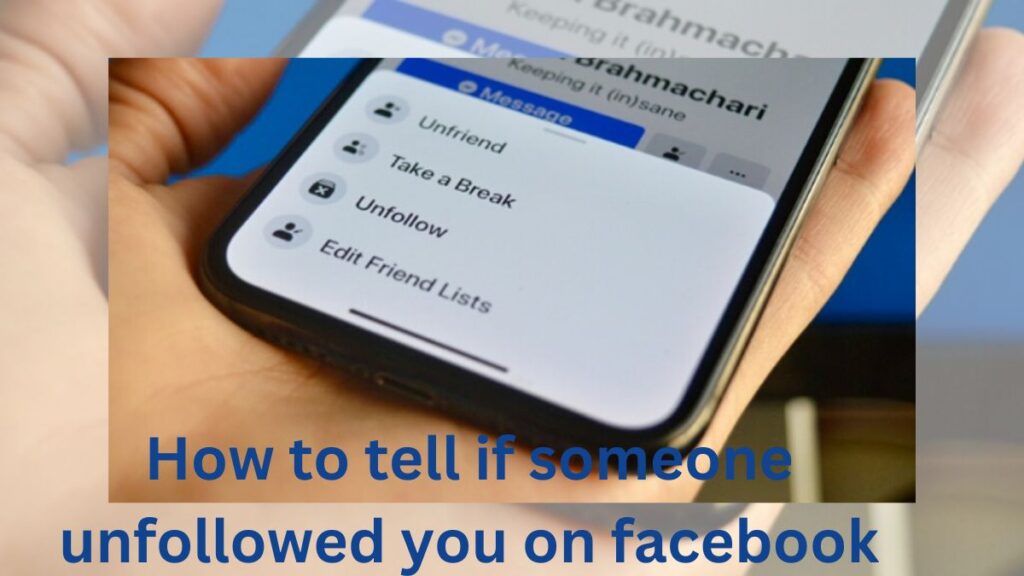 How to tell if someone unfollowed you on facebook